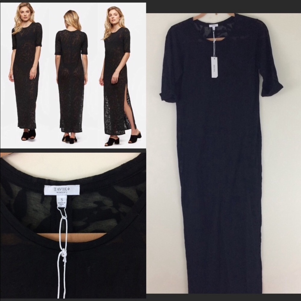 Travik Maxi Dress Coverup in Black Small